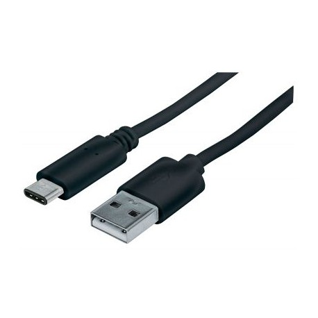 CABLE USB TIPO-C MANHATTAN, CM-AM 1.0M NEGRO 353298