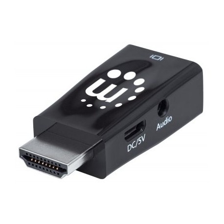 CONVERTIDOR VIDEO MANHATTAN HDMI A SVGA+AUDIO MICRO 151542