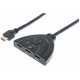 SWITCH HUB HDMI MANHATTAN 207423, 3 PUERTOS COLOR NEGRO