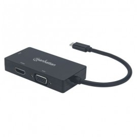 ADATADOR USB-C MANHATTAN 152983 USB C - VGA/DVI/HDMI NEGRO