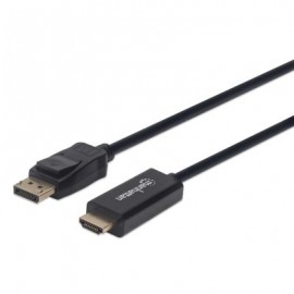 CABLE DISPLAYPORT A HDMI MANHATTAN MACHO-MACHO 4K 1M 153195