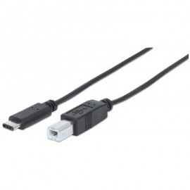 CABLE USB MANHATTAN USB C A USB B MACHO 2M 354950