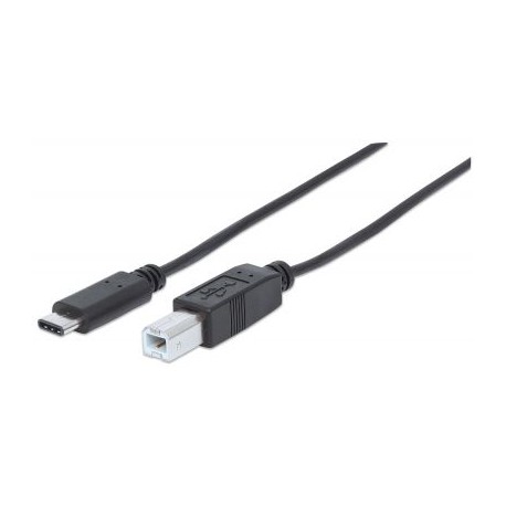 CABLE USB MANHATTAN USB C A USB B MACHO 2M 354950