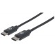 CABLE USB MANHATTAN TIPO C MACHO-MACHO 50CM NEGRO V2.0 354868