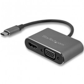 ADAPTADOR USB TIPO C A VGA Y HDMI STARTECH 2EN1 4K 30HZ CDP2HDVGA