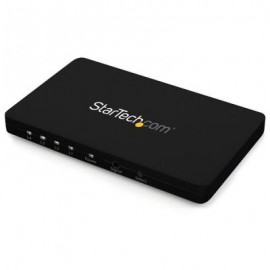 SWITCH STARTECH SELECTOR AUTO HDMI 4 PUERTS 4K 30Hz 1 PANTALLA NEGRO