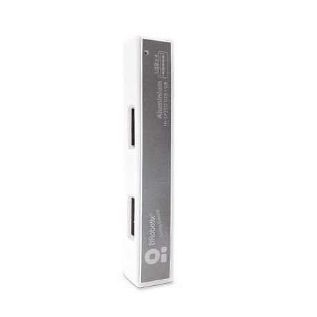 HUB USB BROBOTIX 180727-5 USB 2.0 PLATA 4 PUERTOS