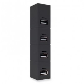 HUB USB BROBOTIX 180727-2 USB 2.0 NEGRO 4 PUERTOS