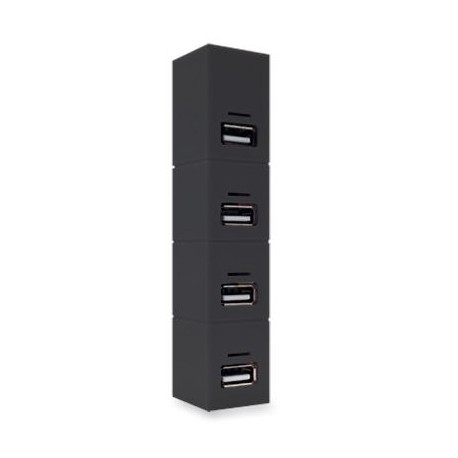 HUB USB BROBOTIX 180727-2 USB 2.0 NEGRO 4 PUERTOS
