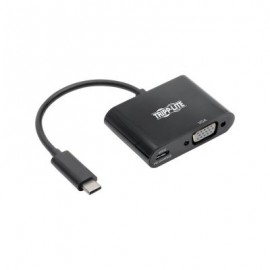 ADAPTADOR USB-C A VGA CON CARGA PD USB3.1 THUNDERBOLT 3 NEGRO