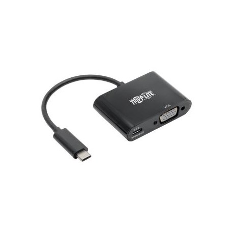 ADAPTADOR USB-C A VGA CON CARGA PD USB3.1 THUNDERBOLT 3 NEGRO
