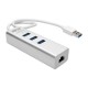 ADAPTADOR DE USB 3.0 A RED NIC CON HUB USB 3.0 DE 3 PUERTOS