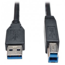 CABLE PARA DISPOSITIVO USB 3.0 SUPERSPEED AB M/M NEGRO 0.91 M