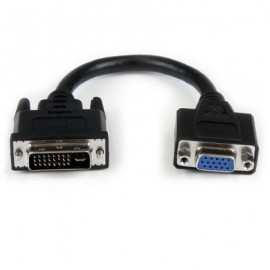 Cable 20cm Adaptador DVI-I a VGA HD15 Convert STARTECH DVIVGAMF8IN