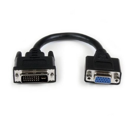 Cable 20cm Adaptador DVI-I a VGA HD15 Convert STARTECH DVIVGAMF8IN