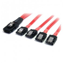 Cable 50cm MiniSAS SFF8087 a 4x SATA Cierre Latch STARTECH SAS8087S450