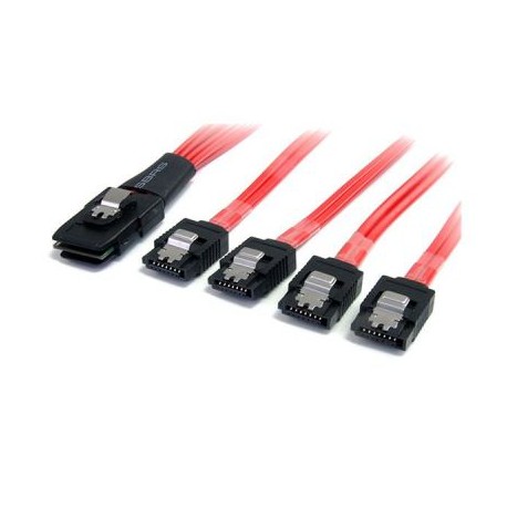 Cable 50cm MiniSAS SFF8087 a 4x SATA Cierre Latch STARTECH SAS8087S450