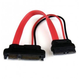 Cable 15cm Adaptador Slim SATA a SATA C/Corriente STARTECH SLSATAADAP6