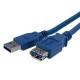 Cable 1m USB 3.0  Macho a Hembra USB Azul Extensor STARTECH USB3SEXT1M
