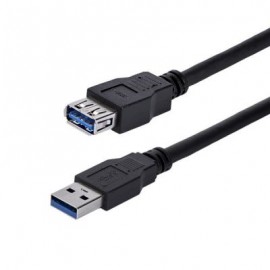 Cable 1m Macho a Hembra USB3.0A Negro Extensor  STARTECH USB3SEXT1MBK