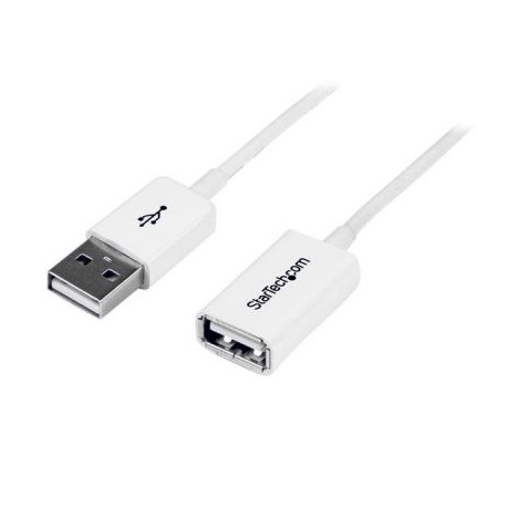 Cable 2m Extension USB 2.0 Macho-Hembra Blanco  STARTECH USBEXTPAA2MW