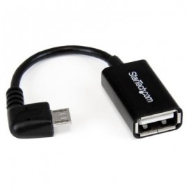 Cable  MicroUSB a USB OTG 12cm Acodado Macho Hembra STARTECH UUSBOTGRA