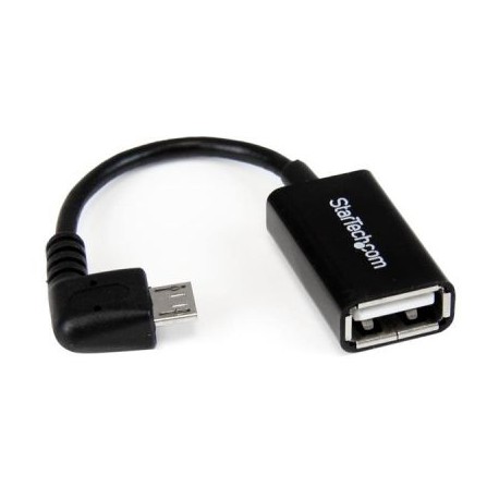 Cable  MicroUSB a USB OTG 12cm Acodado Macho Hembra STARTECH UUSBOTGRA
