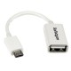 Cable MicroUSB a USB  OTG Blanco 12cm Macho a Hembra STARTECH UUSBOTGW