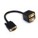 Cable 30cm Divisor Video VGA 2 Ptos Salidas HD15 STARTECH VGASPL1VV