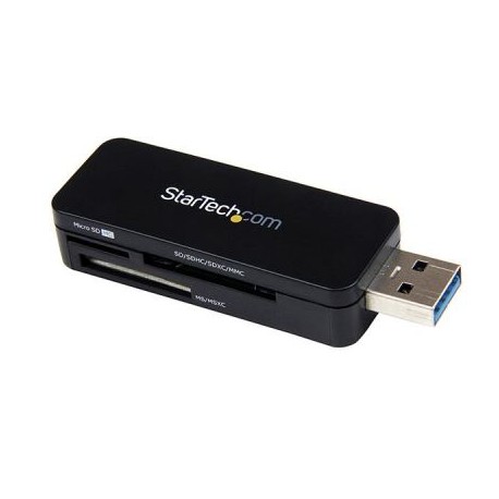 LECTOR USB 3.0  TARJETAS MEMORIA FLASH SD MS  STARTECH FCREADMICRO3