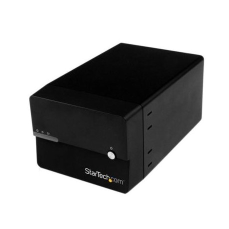 GABINETE DISCO ESATA USB3.0 2  BAHIAS 3.5 UASPSATA FAN NEGRO  STARTECH