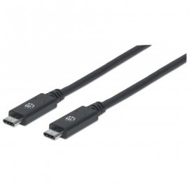 CABLE USB MANHATTAN TIPO C MACHO-MACHO 1M NEGRO V3.1 354868
