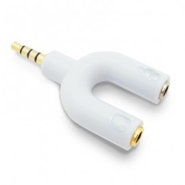 ADAPTADOR STEREO BROBOTIX "Y" HEMBRA 3.5 3.5 MM COLOR BLANCO 181802