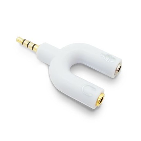 ADAPTADOR STEREO BROBOTIX "Y" HEMBRA 3.5 3.5 MM COLOR BLANCO 181802