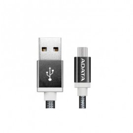 CABLE ADATA MICRO USB DE 100CM Y 2.4A NEGRO (AMUCAL-100CMK-CBK)