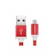 CABLE MICRO USB ADATA 1M USB A MICRO-USB B ROJO AMUCAL-100CMK-CRD