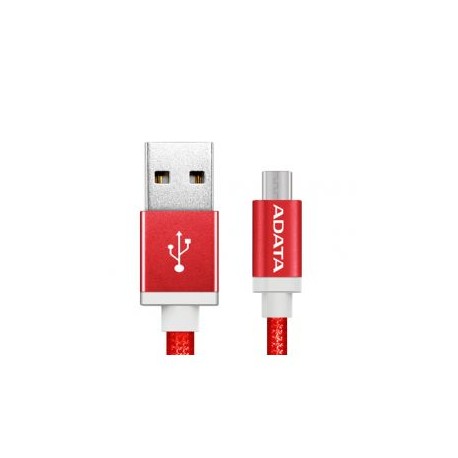 CABLE MICRO USB ADATA 1M USB A MICRO-USB B ROJO AMUCAL-100CMK-CRD