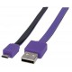 CABLE USB MANHATTAN V2.0 A-MICRO B 1.0M PLANO NEGRO/MORADO 391368