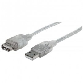 CABLE MANHATTAN USB V2.0 Ext. 3.0M PLATA 340496