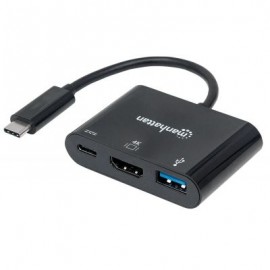 CONVERTIDOR VIDEO MANHATTAN USB-C A HDMI-H + USB3 + USBC 152037