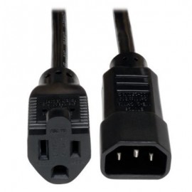 CABLE DE ALIMENTACION DE CA C14/NEMA 5-15R 10A 18AWG 30CM
