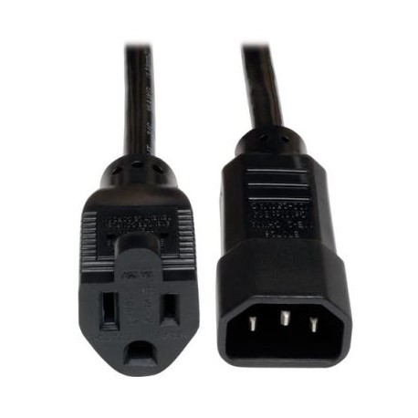 CABLE DE ALIMENTACION DE CA C14/NEMA 5-15R 10A 18AWG 30CM