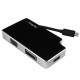 STARTECH ADAP. DE VIAJE 3EN1 USBC-VGA,DVI,HDMI NEGRO CDPVGDVHDB