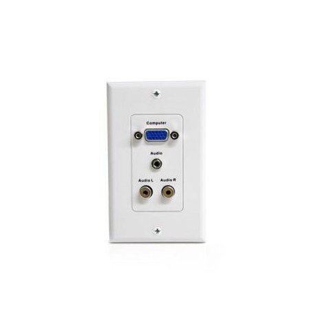 STERTECH PLACA D.PARED VGA C. TOMA MINI-JACK 3.5mm, RCA VGAPLATERCA