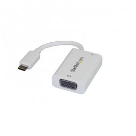 STARTECH ADAPTADOR USB-C A VGA ENTREGA PODER USB BLANCO CDP2VGAUCPW