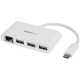 STARTECH HUB USB 3.0 3 PUERTOS USB-C 1 PTO ETHERNET RJ-45 HB30C3A1GEA