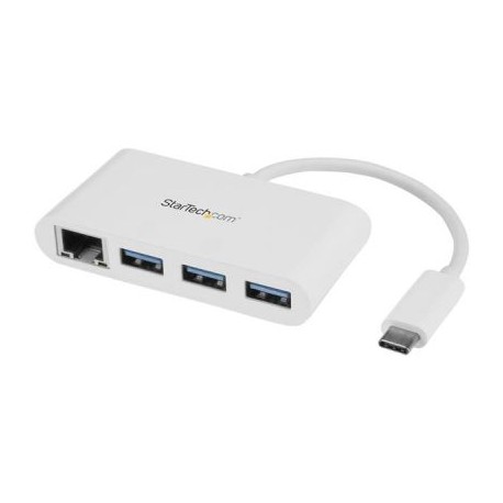 STARTECH HUB USB 3.0 3 PUERTOS USB-C 1 PTO ETHERNET RJ-45 HB30C3A1GEA