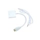 CONVERTIDOR HDMI/VGA NACEB TECHNOLOGY MACHO/HEMBRA COLOR BLANCO