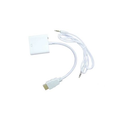 CONVERTIDOR HDMI/VGA NACEB TECHNOLOGY MACHO/HEMBRA COLOR BLANCO