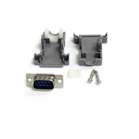 Conector DB9 Serial Macho  Ensamblado C/Carcasa Plast STARTECH C9PSM